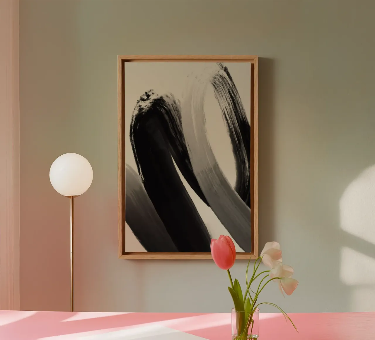 Brush Strokes No 23 tela con Cornice a cassetta da treechild