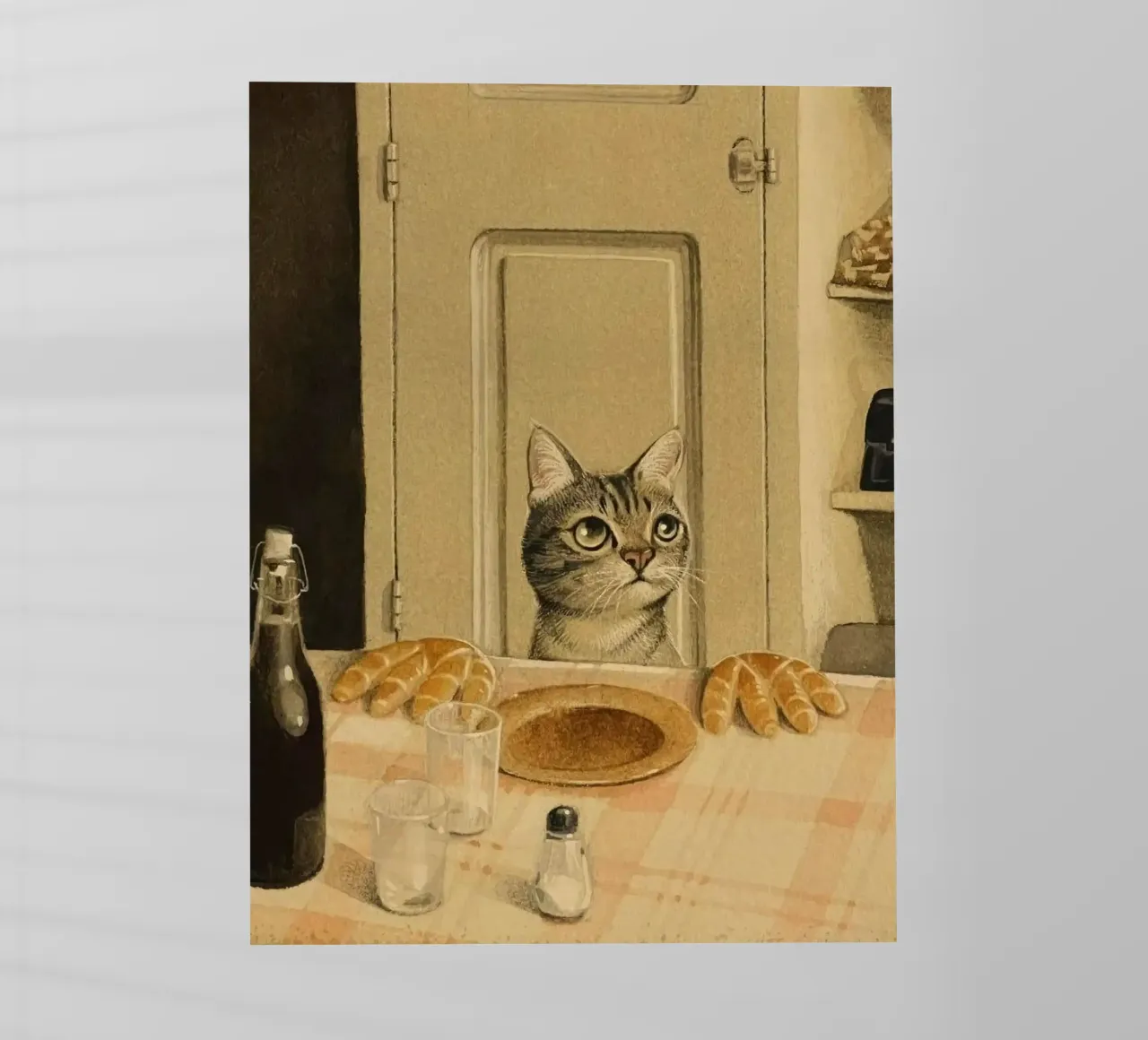 cat in dining table pellicola backlit da ryan