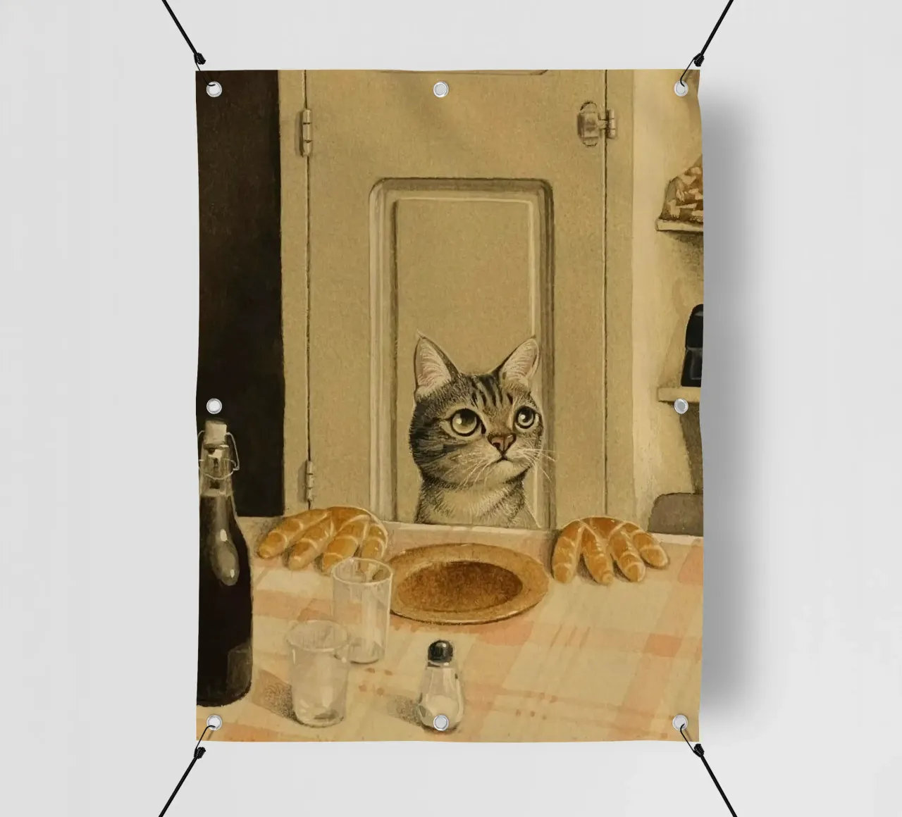 cat in dining table telo in pvc da ryan
