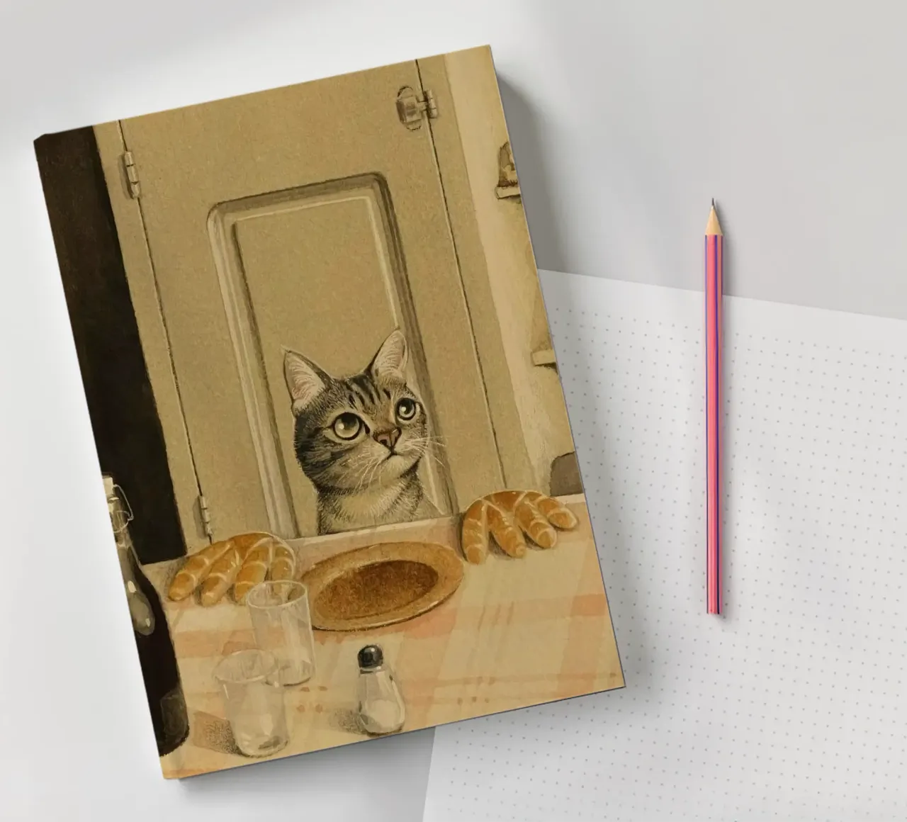 cat in dining table diario da ryan