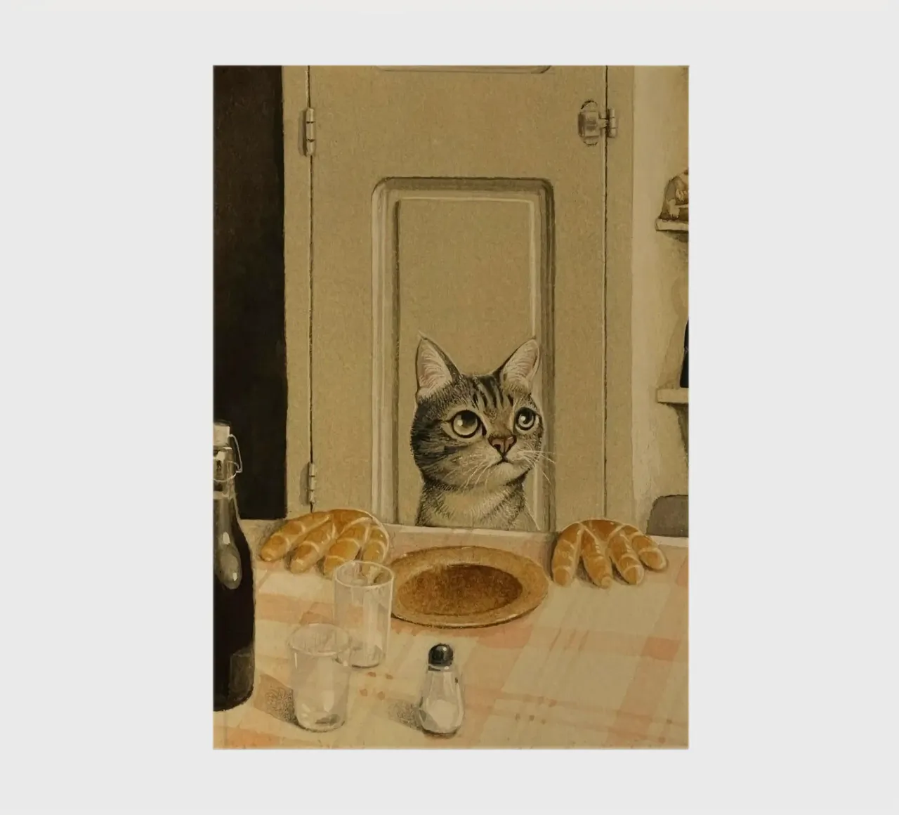 cat in dining table diario da ryan