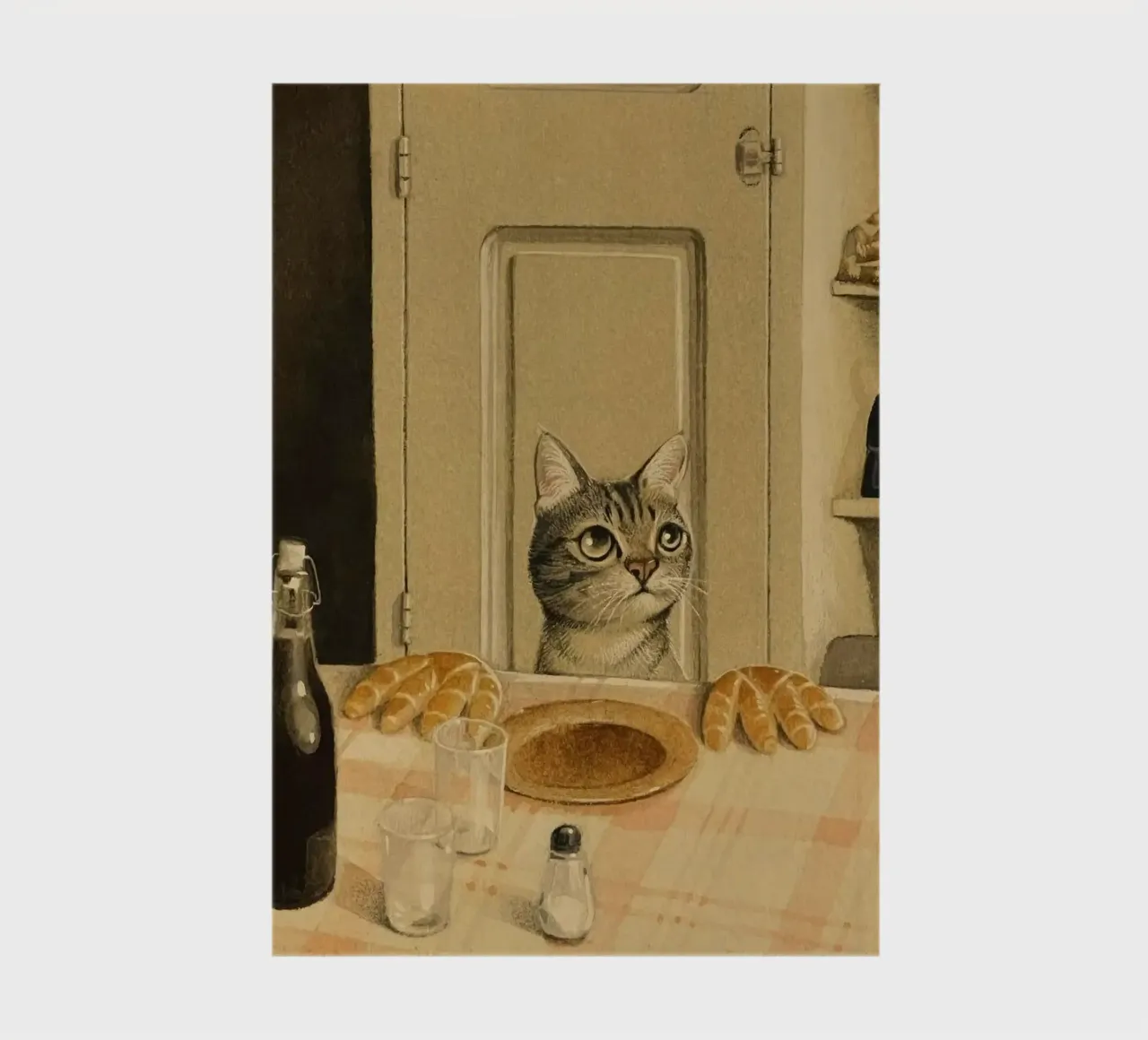 cat in dining table diario da ryan