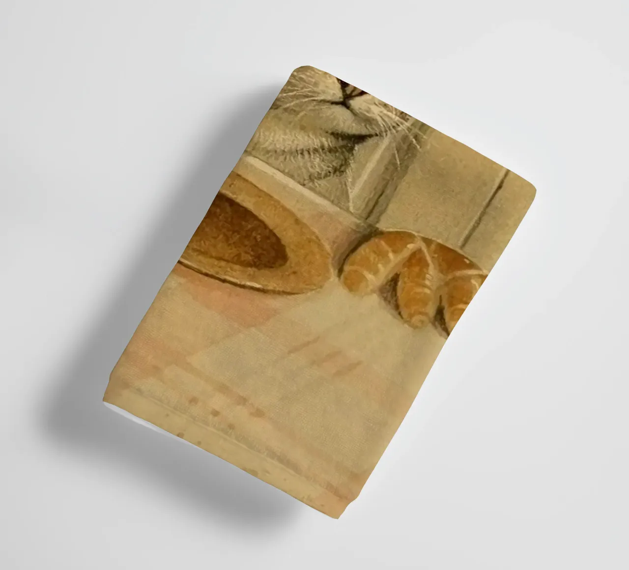 cat in dining table asciugamano da bagno da ryan