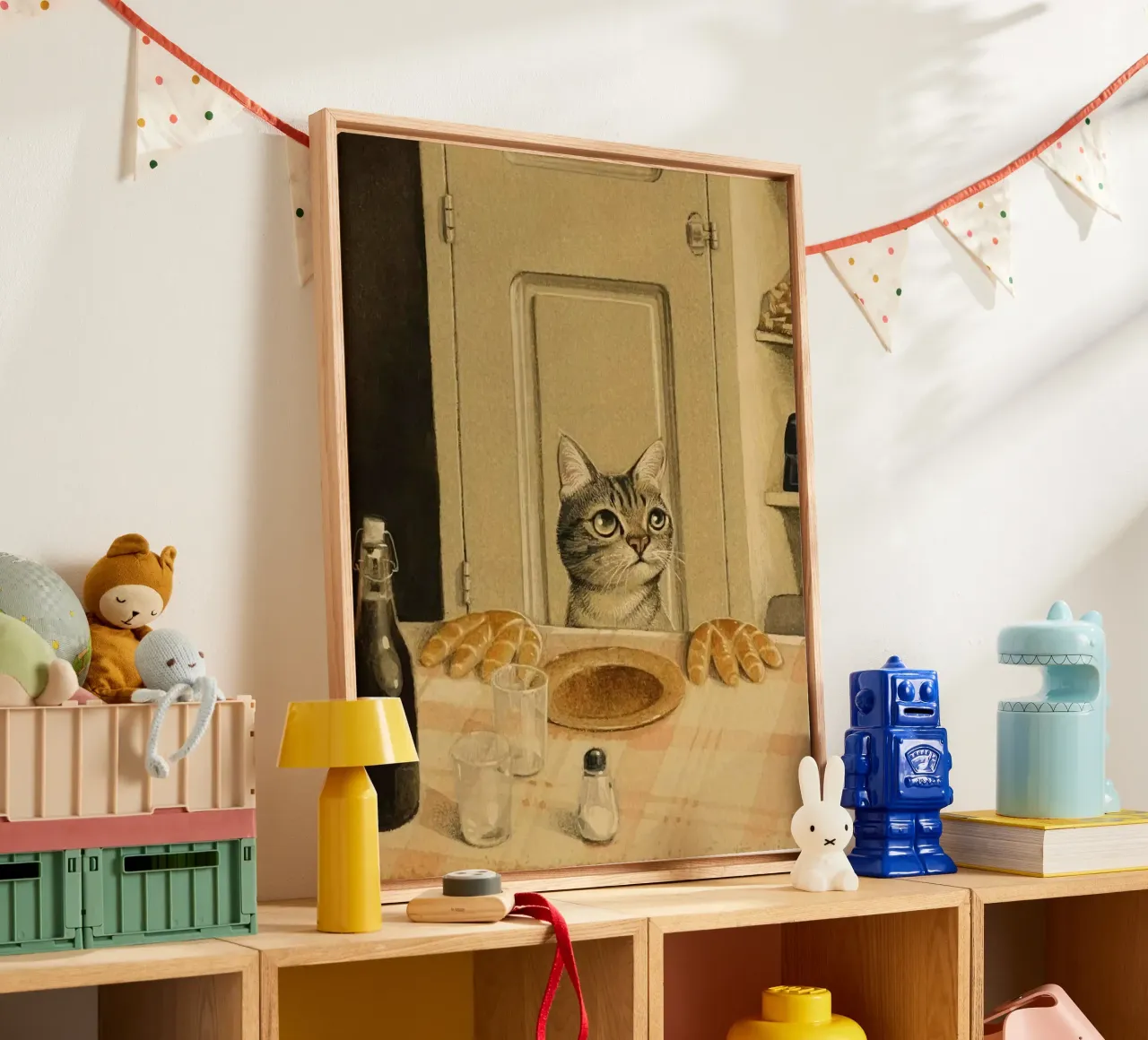 cat in dining table tela da ryan