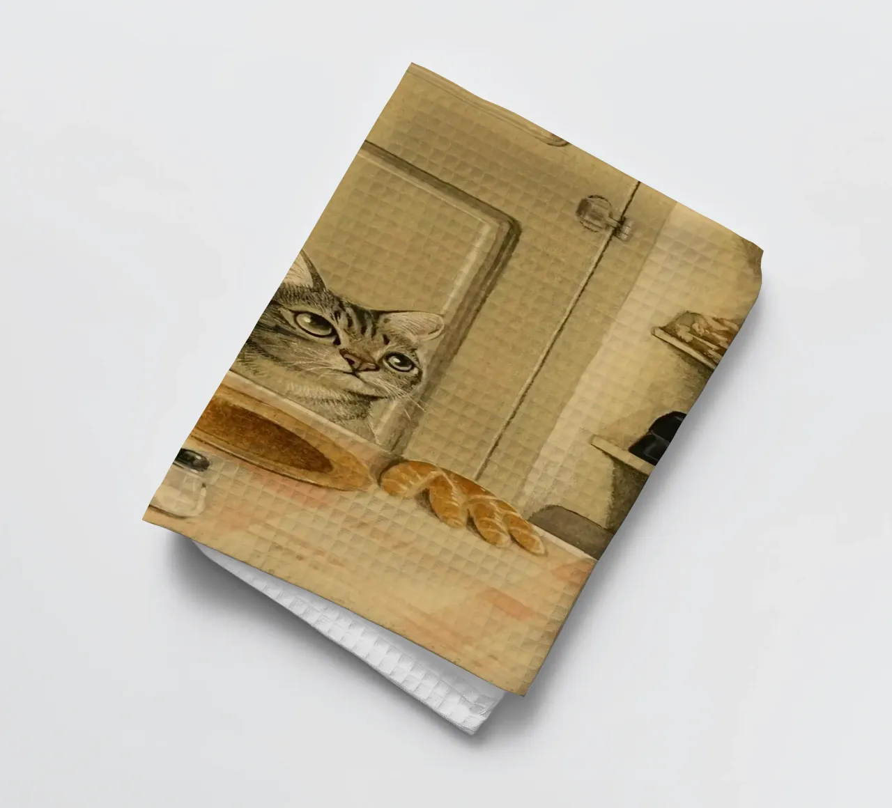 cat in dining table canovaccio da cucina da ryan
