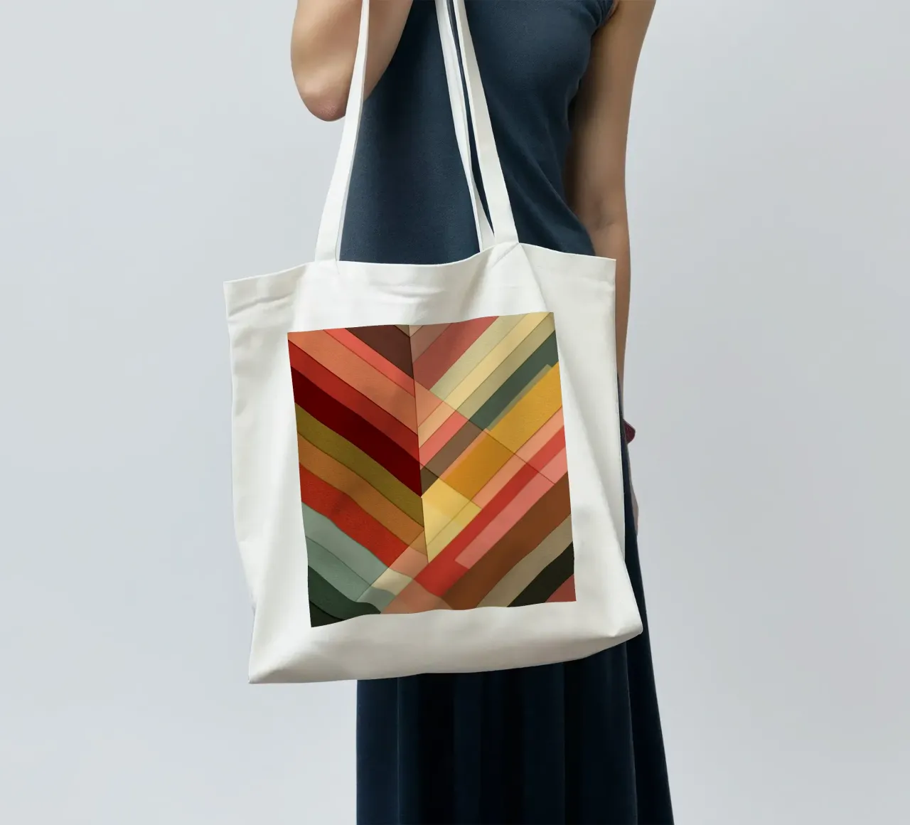 Diagonal Symphony borsa in juta da Geometrica