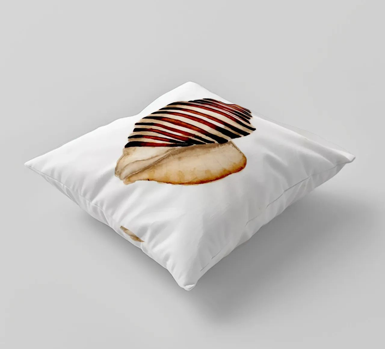 stripe shell decorative cushion by Nathys_illustration
