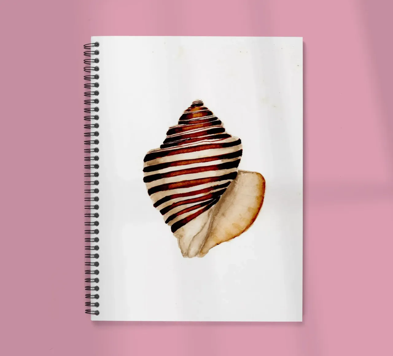 stripe shell spiral notebook by Nathys_illustration