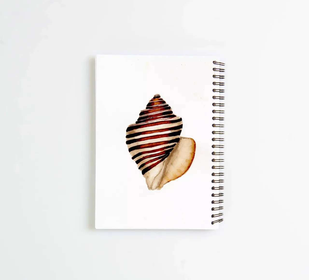 stripe shell spiral notebook by Nathys_illustration