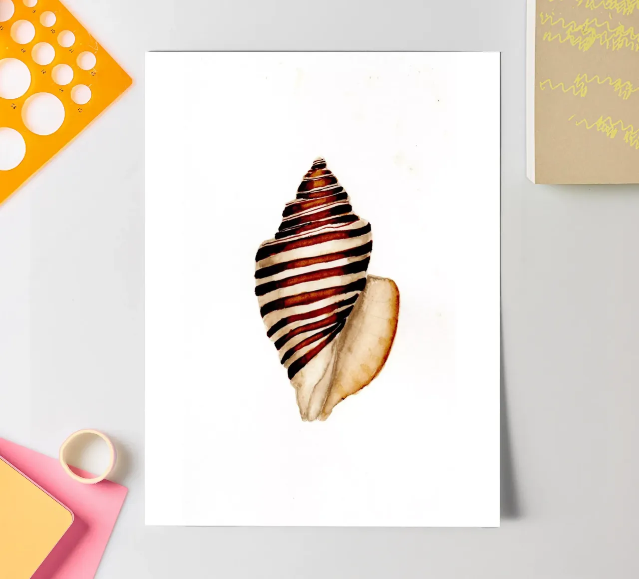 stripe shell sticker sheet by Nathys_illustration