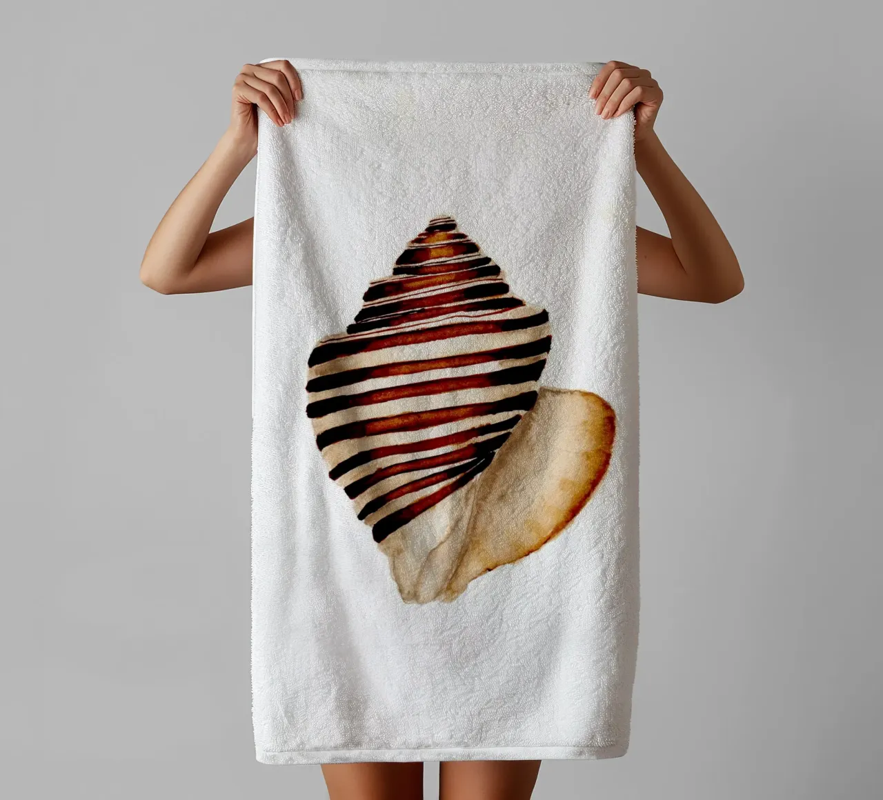 stripe shell towel by Nathys_illustration