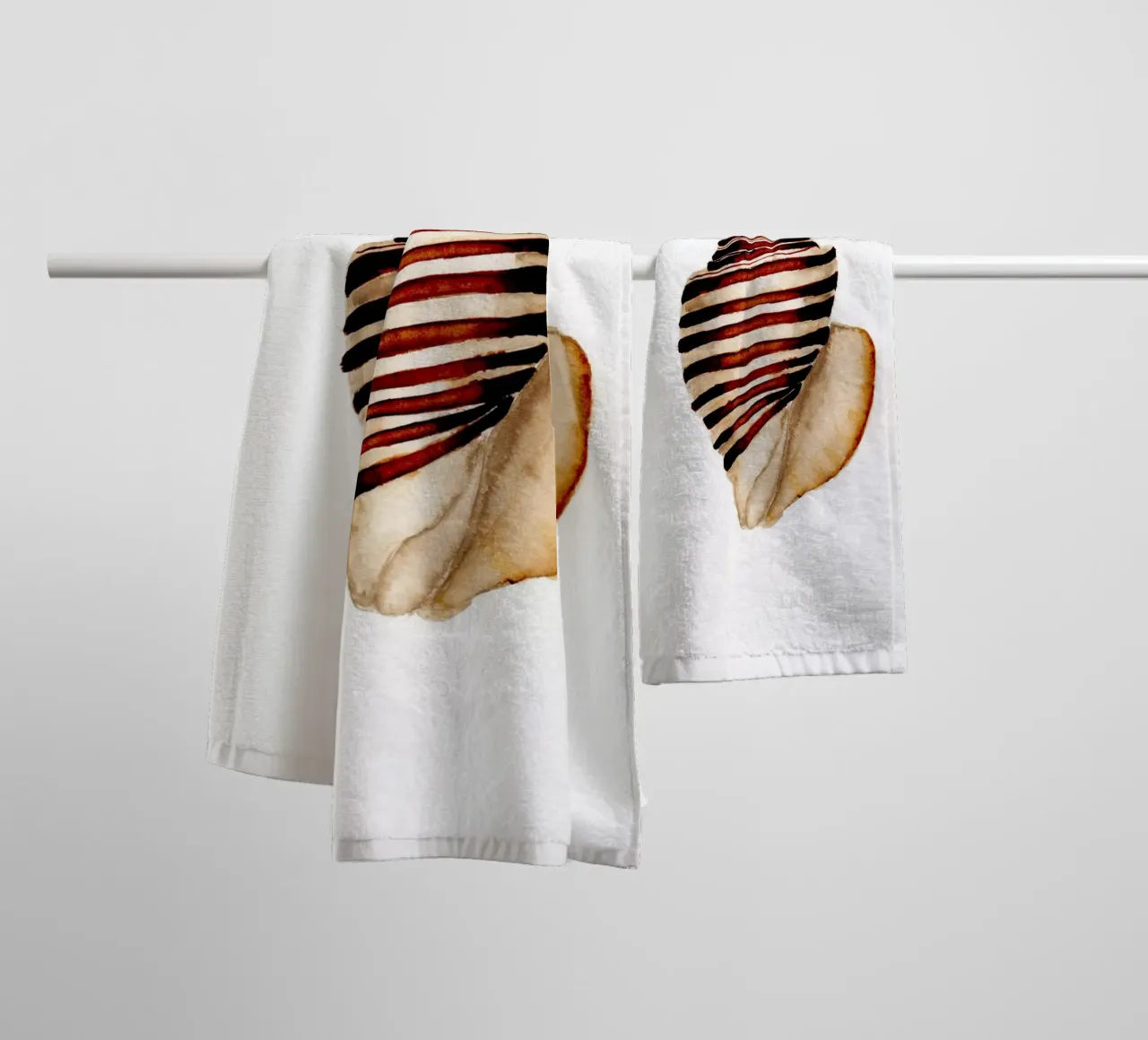 stripe shell towel by Nathys_illustration