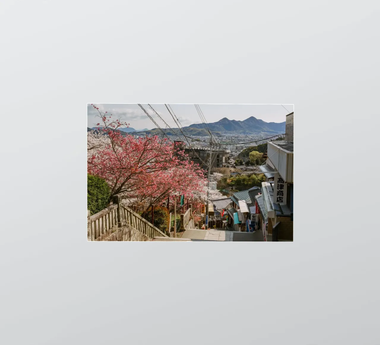 Le scale del tempio di Shikoku, Giappone adesivo da Marcel Bisig