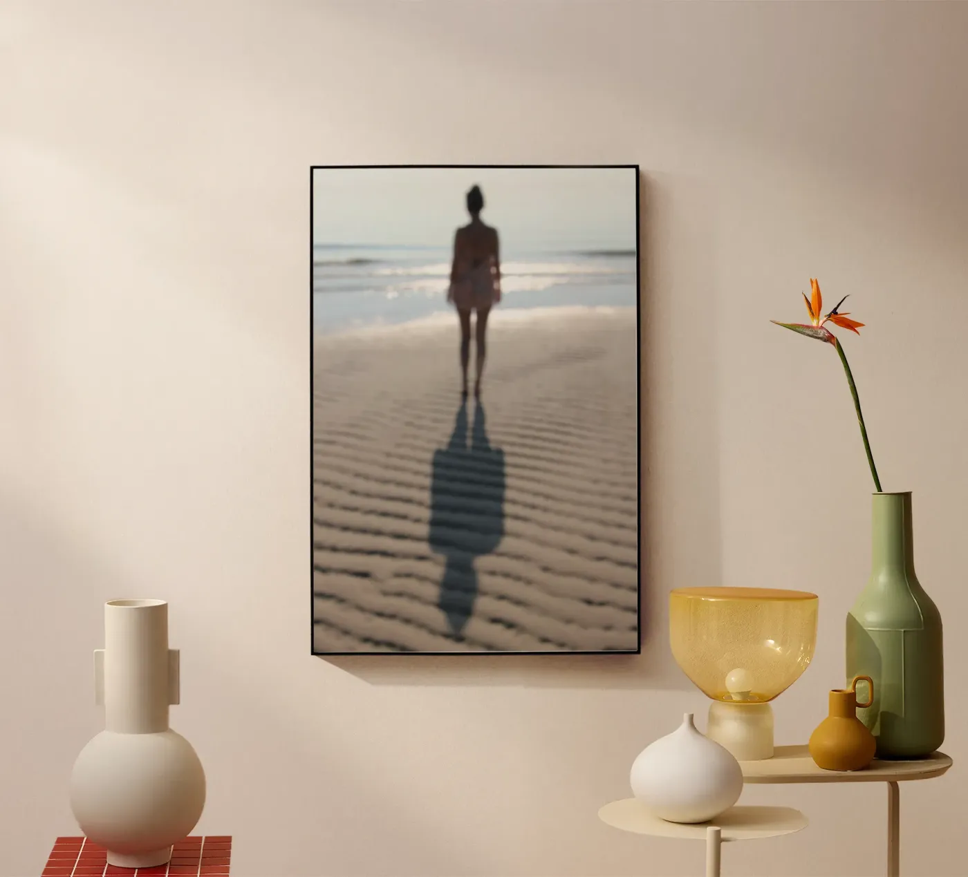 Woman and the sea Acryl-Glas von eyes & tries