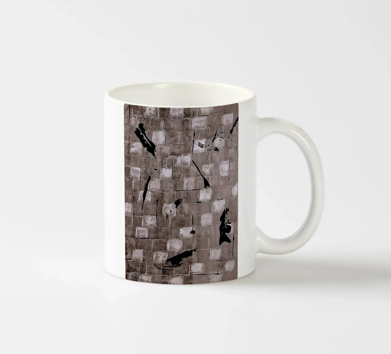 SEPIA 70 tazza in ceramica da Thierry Vobmann Abstract painting