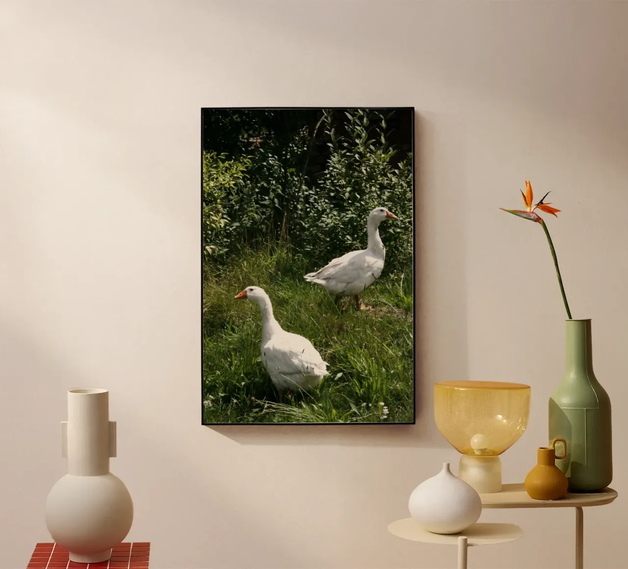 geese acrylic glass by eyes & tries