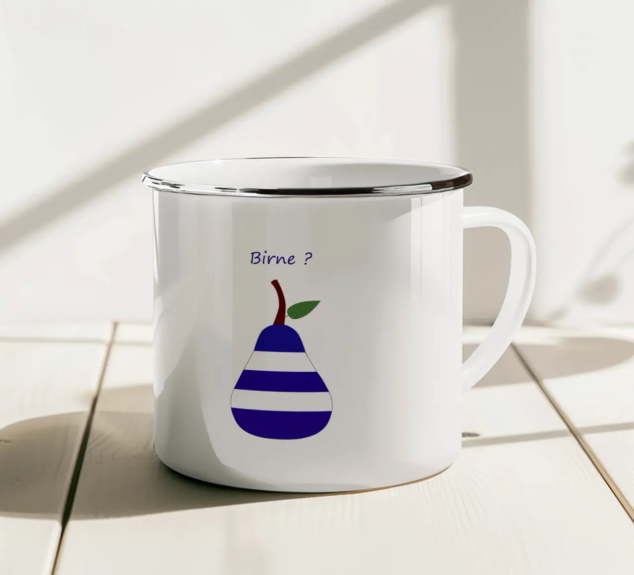 Pera a strisce tazza in smalto da SunflowerDE