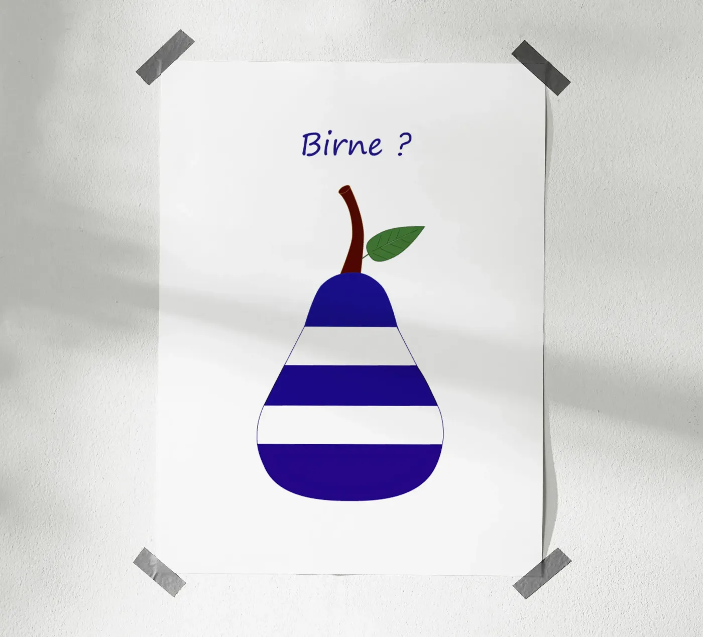 Pera a strisce poster da SunflowerDE