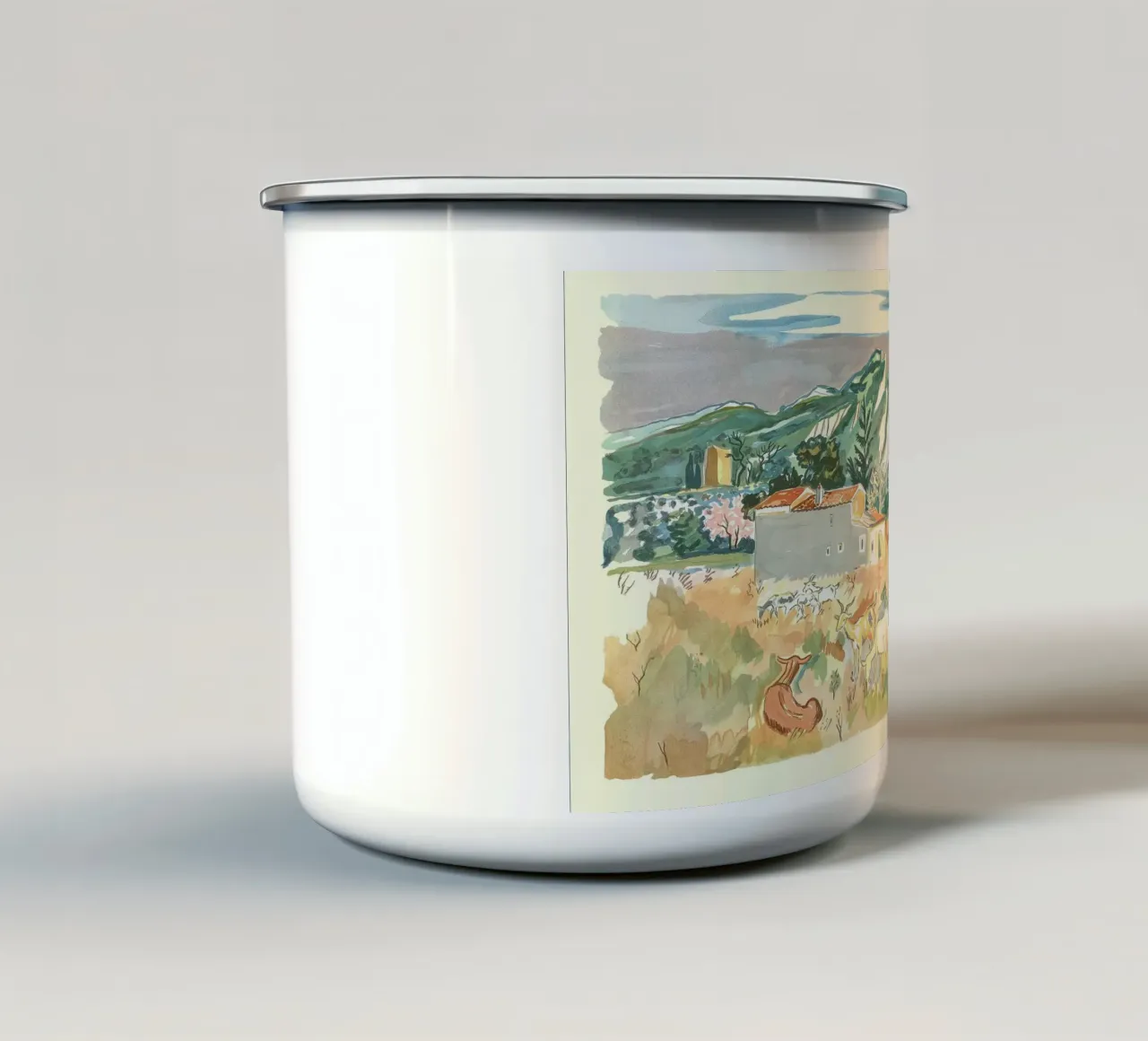Mas en Provence tazza in smalto da Peteriespinoza Studio
