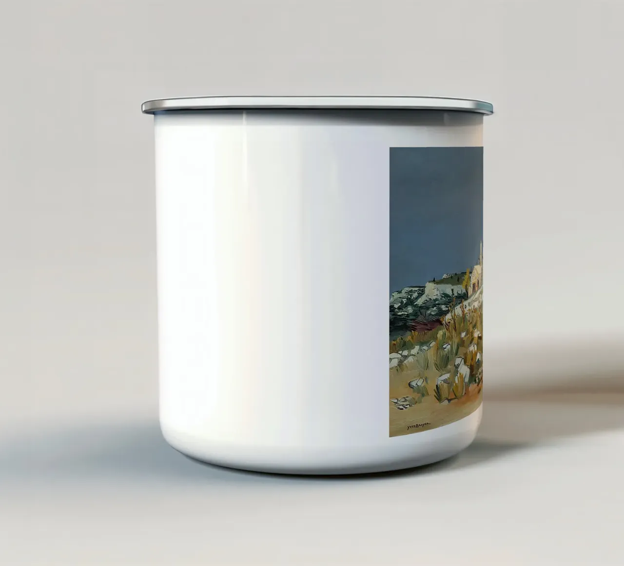 Mas en Provence tazza in smalto da Peteriespinoza Studio
