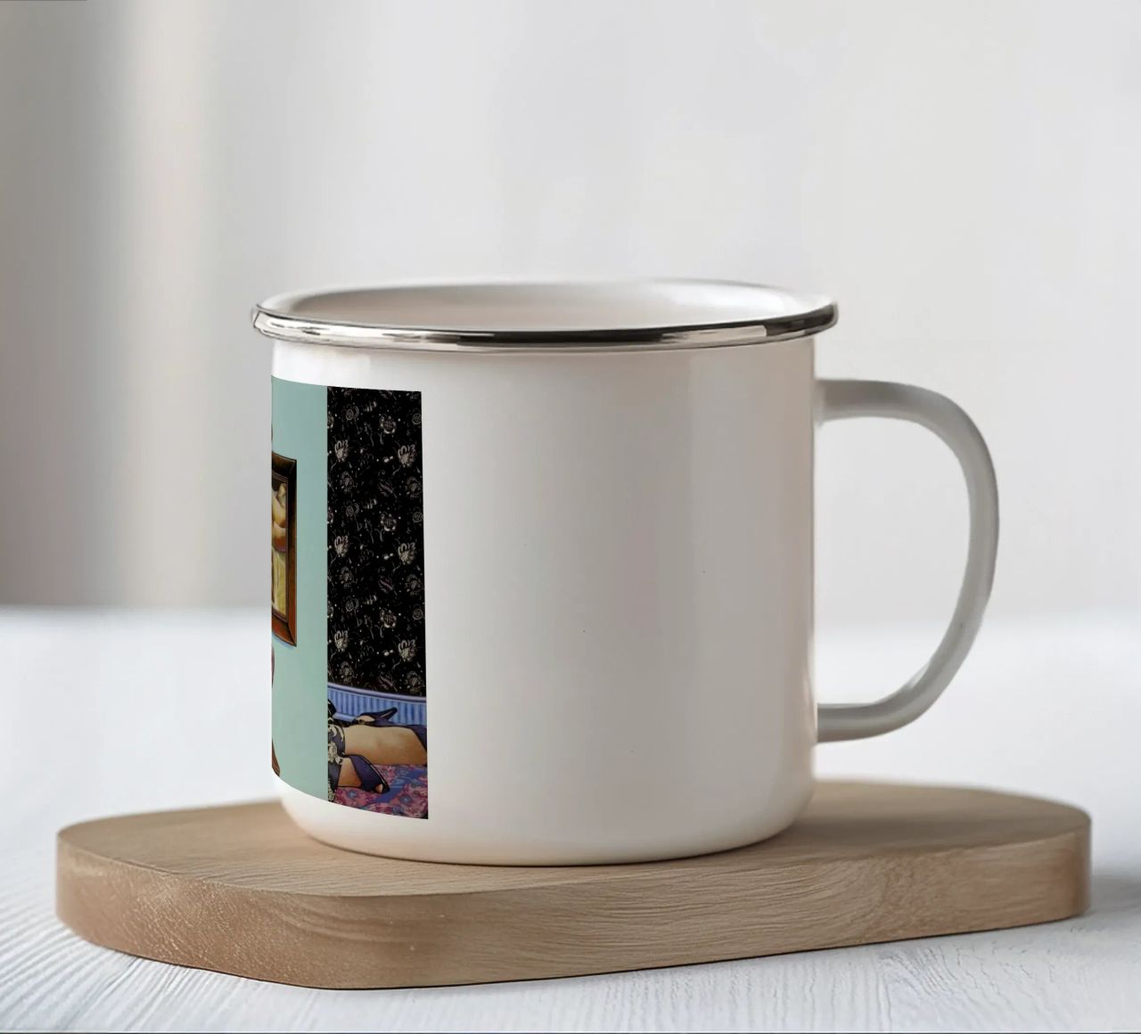 (perhaps in another place, or in another time,)we could have been friends tazza in smalto da Doug Smock