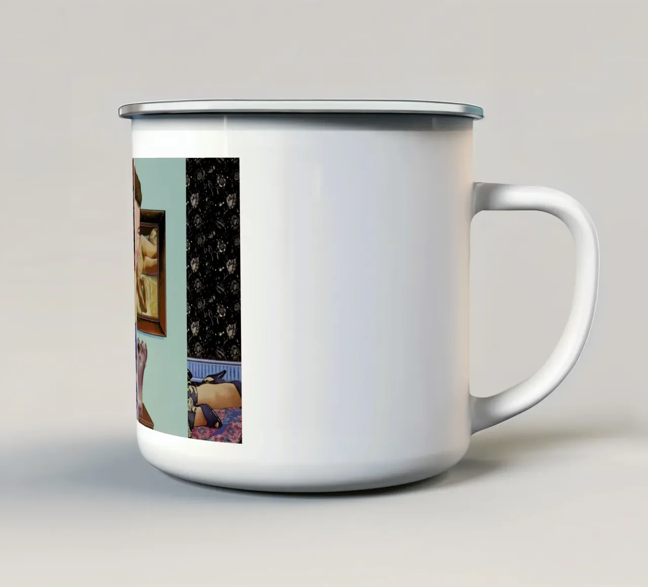 (perhaps in another place, or in another time,)we could have been friends mug en émail de Doug Smock