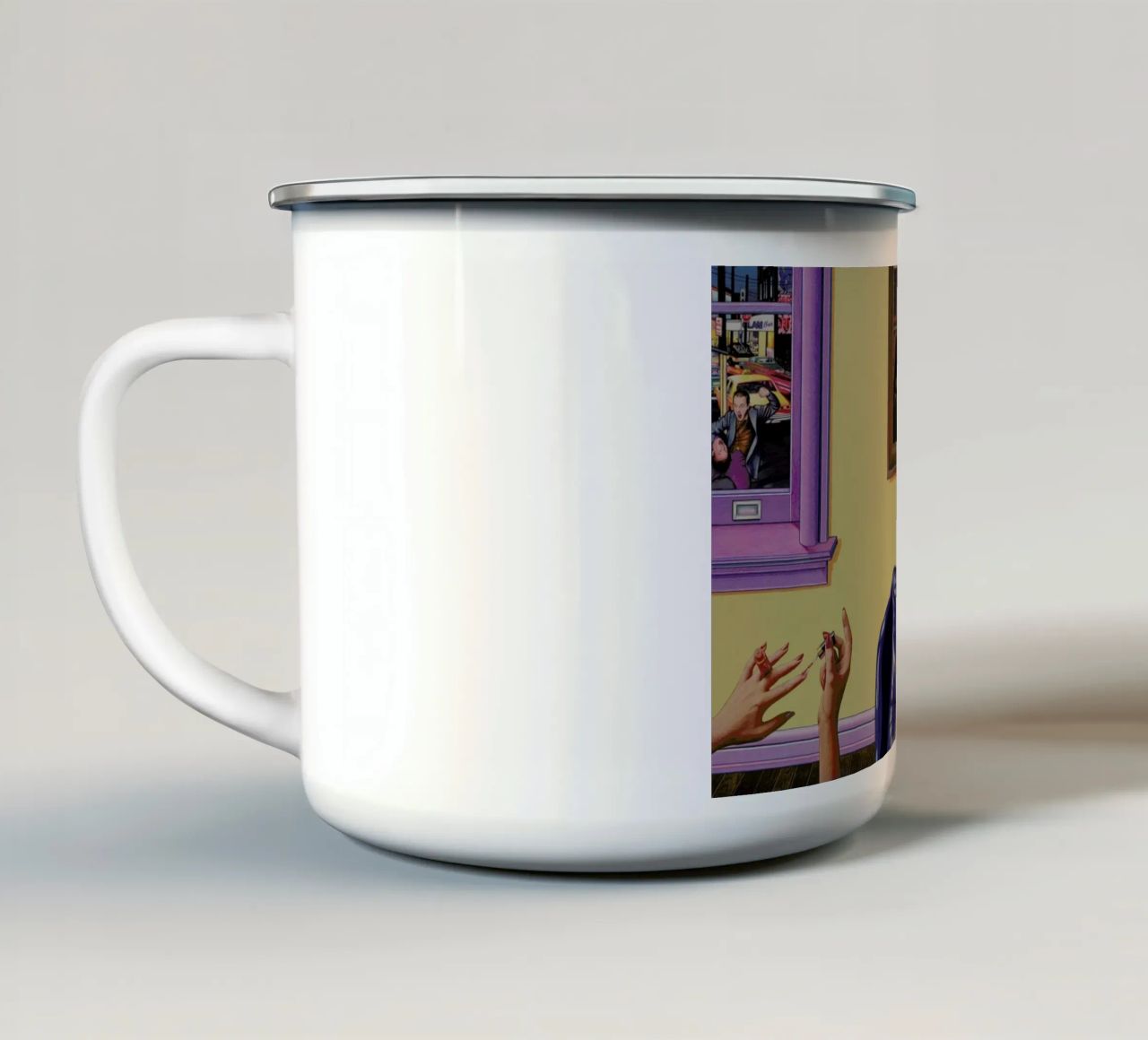 (perhaps in another place, or in another time,)we could have been friends tazza in smalto da Doug Smock