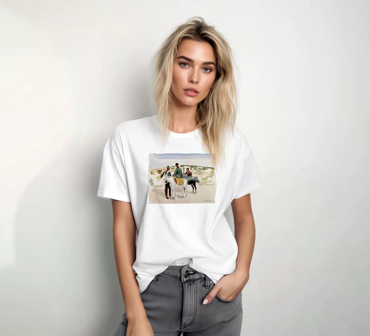 Cavalieri in Camargue t-shirt da Peteriespinoza Studio