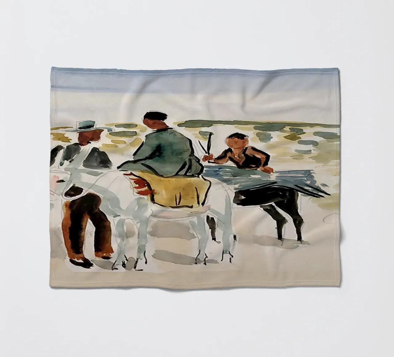 Cavalieri in Camargue coperta in pile da Peteriespinoza Studio