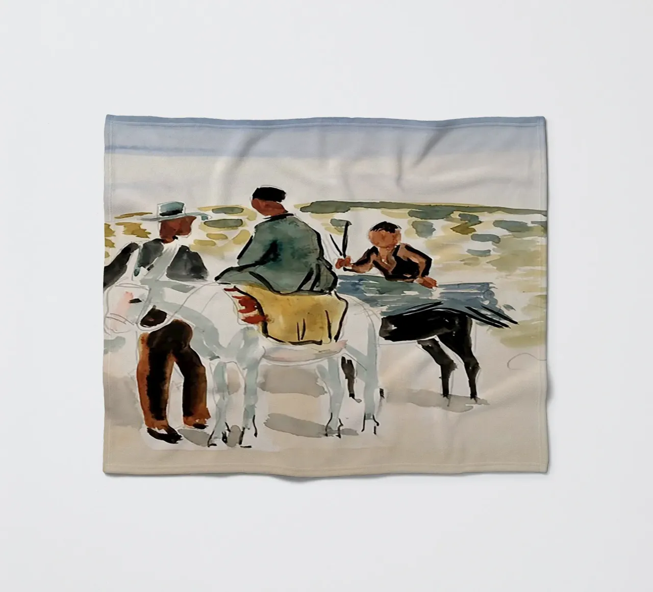 Cavalieri in Camargue coperta in pile da Peteriespinoza Studio