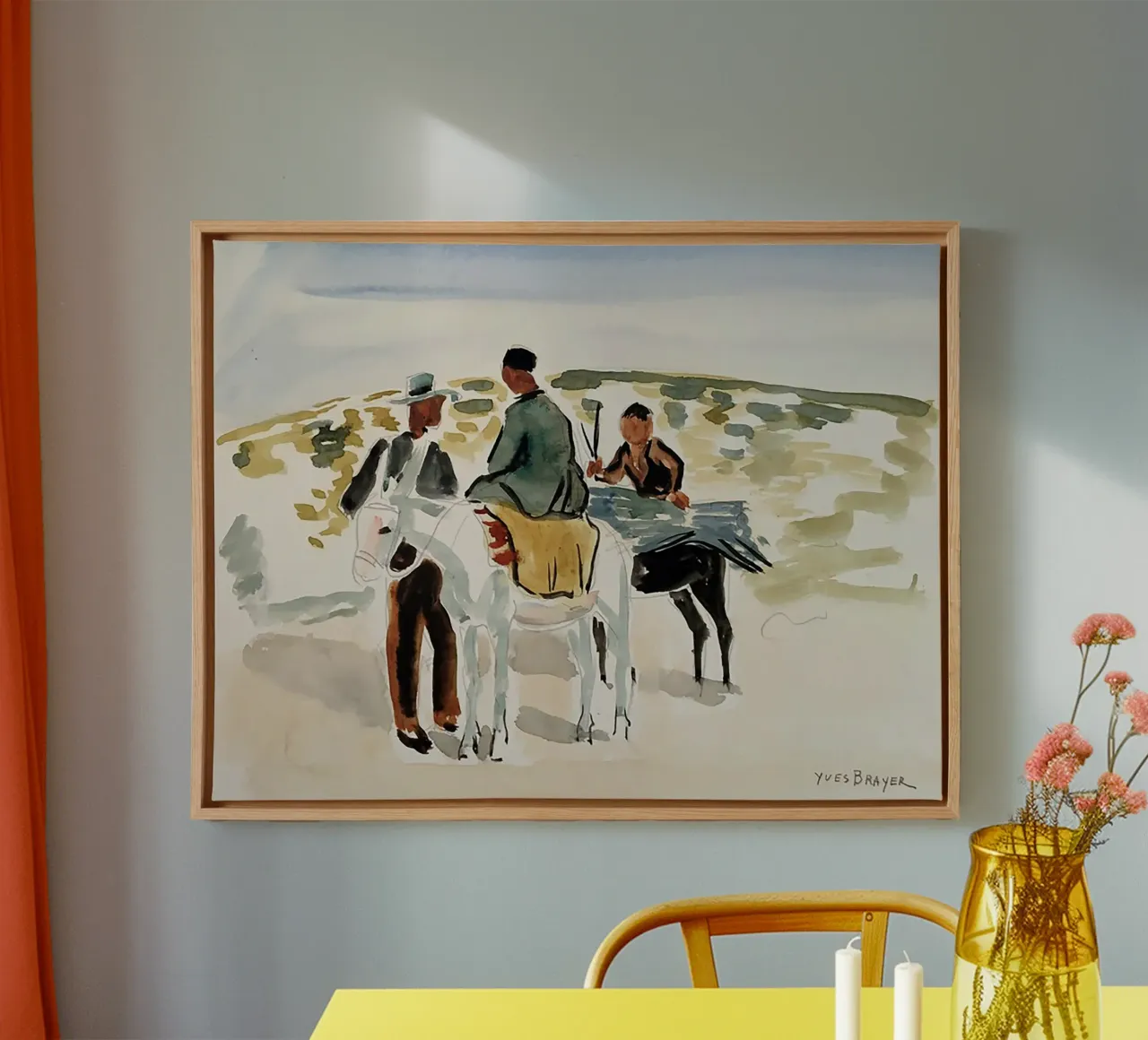 Cavalieri in Camargue tela da Peteriespinoza Studio