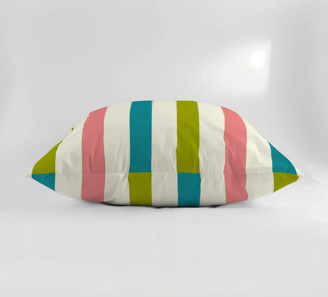 Retro 60s Vibrant Summer Vibes Stripes No1 cuscino da TijanaArtStudio88