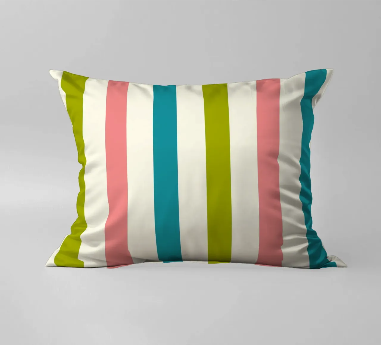 Retro 60s Vibrant Summer Vibes Stripes No1 cuscino da TijanaArtStudio88