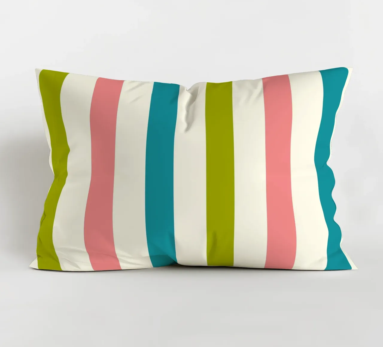 Retro 60s Vibrant Summer Vibes Stripes No1 cuscino da TijanaArtStudio88