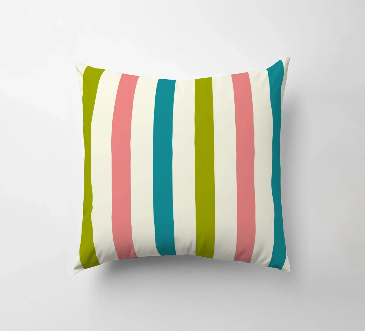 Retro 60s Vibrant Summer Vibes Stripes No1 cuscino da TijanaArtStudio88