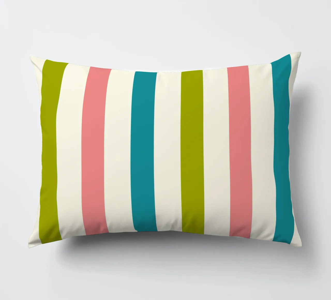 Retro 60s Vibrant Summer Vibes Stripes No1 cuscino da TijanaArtStudio88