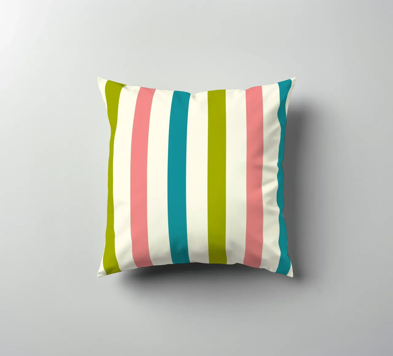 Retro 60s Vibrant Summer Vibes Stripes No1 cuscino da TijanaArtStudio88