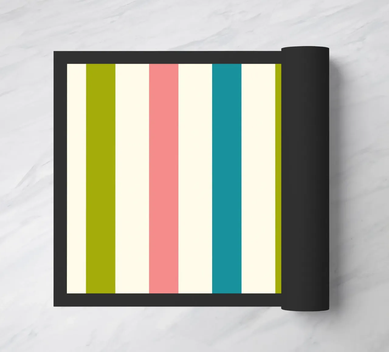 Retro 60s Vibrant Summer Vibes Stripes No1 zerbino da TijanaArtStudio88