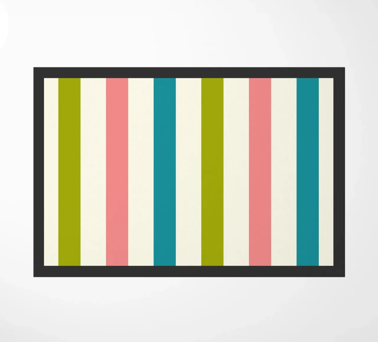 Retro 60s Vibrant Summer Vibes Stripes No1 zerbino da TijanaArtStudio88