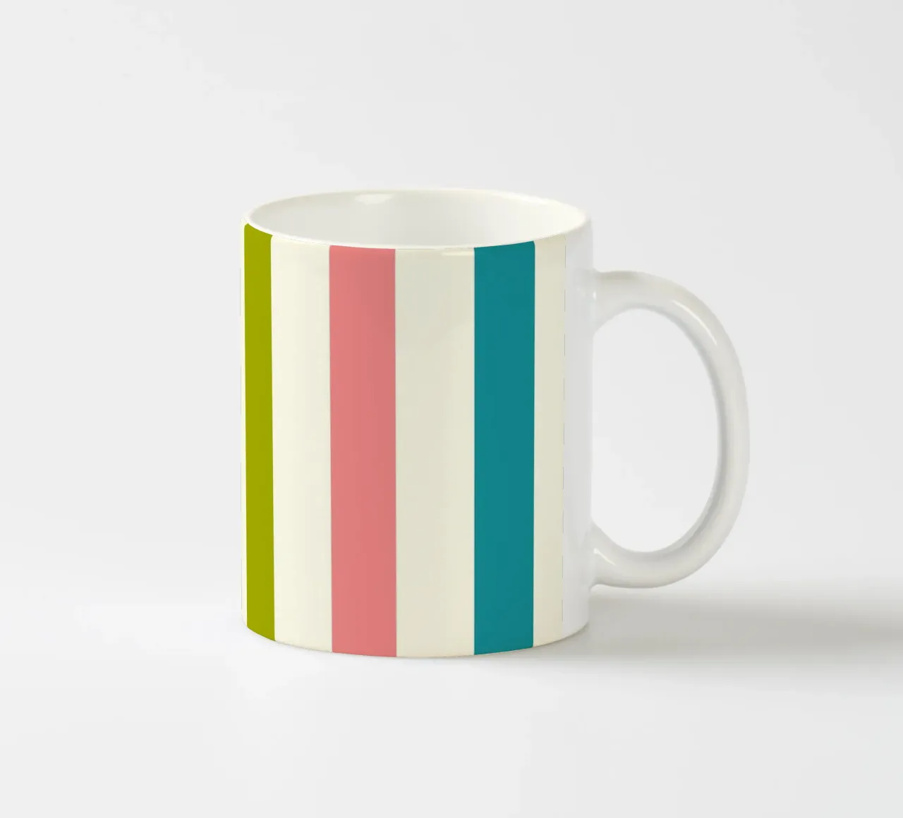 Retro 60s Vibrant Summer Vibes Stripes No1 tazza in ceramica da TijanaArtStudio88