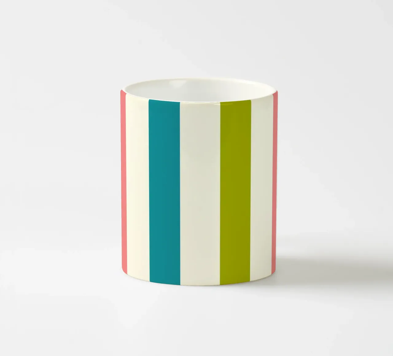 Retro 60s Vibrant Summer Vibes Stripes No1 tazza in ceramica da TijanaArtStudio88