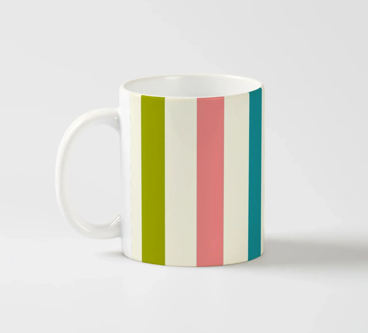 Retro 60s Vibrant Summer Vibes Stripes No1 tazza in ceramica da TijanaArtStudio88