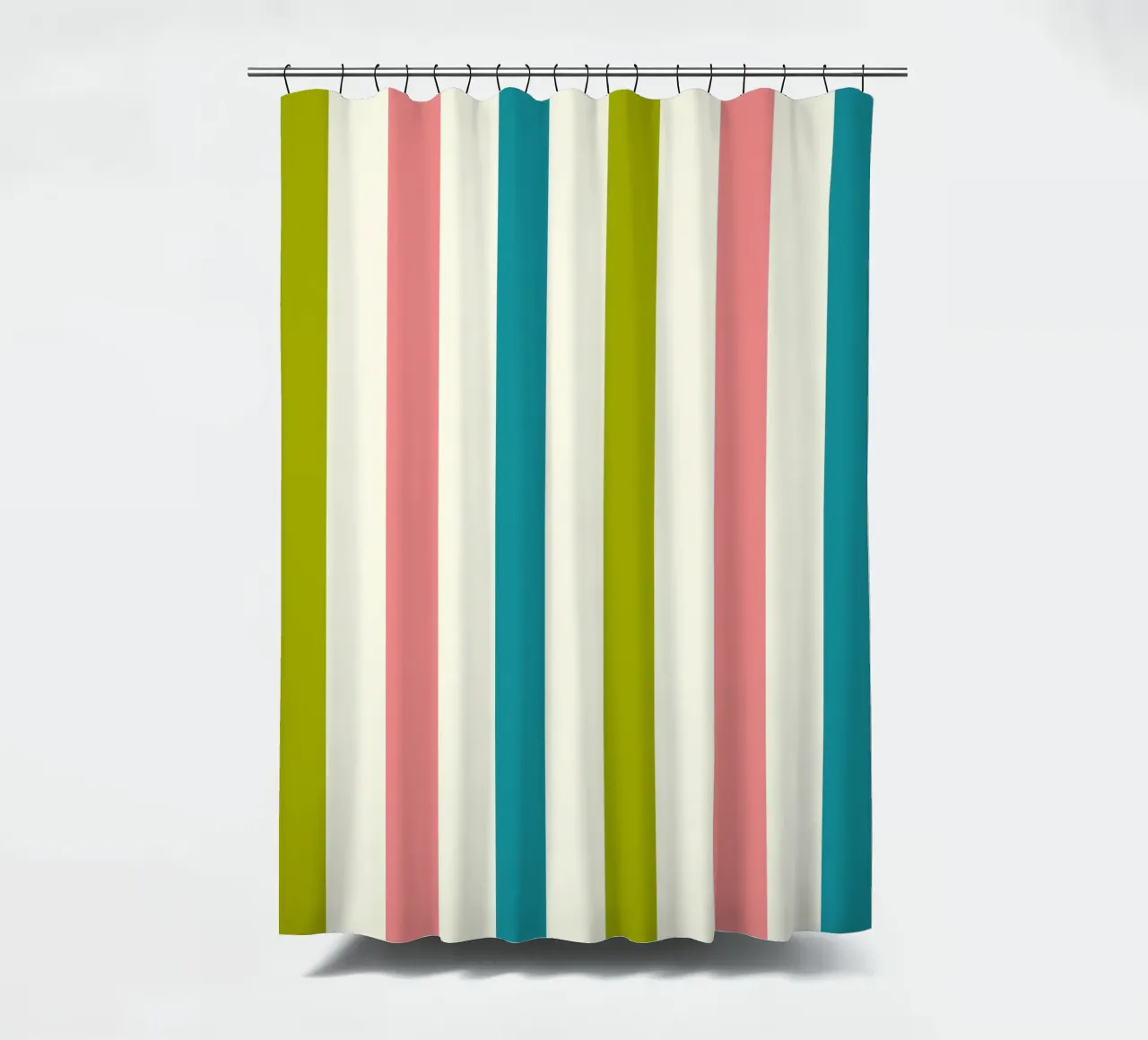Retro 60s Vibrant Summer Vibes Stripes No1 tenda da doccia da TijanaArtStudio88