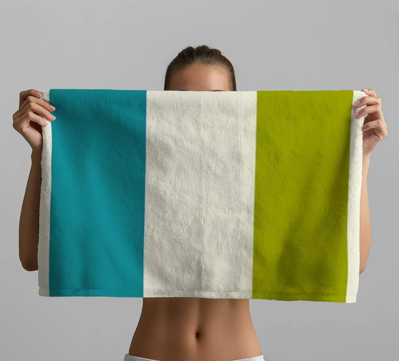 Retro 60s Vibrant Summer Vibes Stripes No1 asciugamano da bagno da TijanaArtStudio88