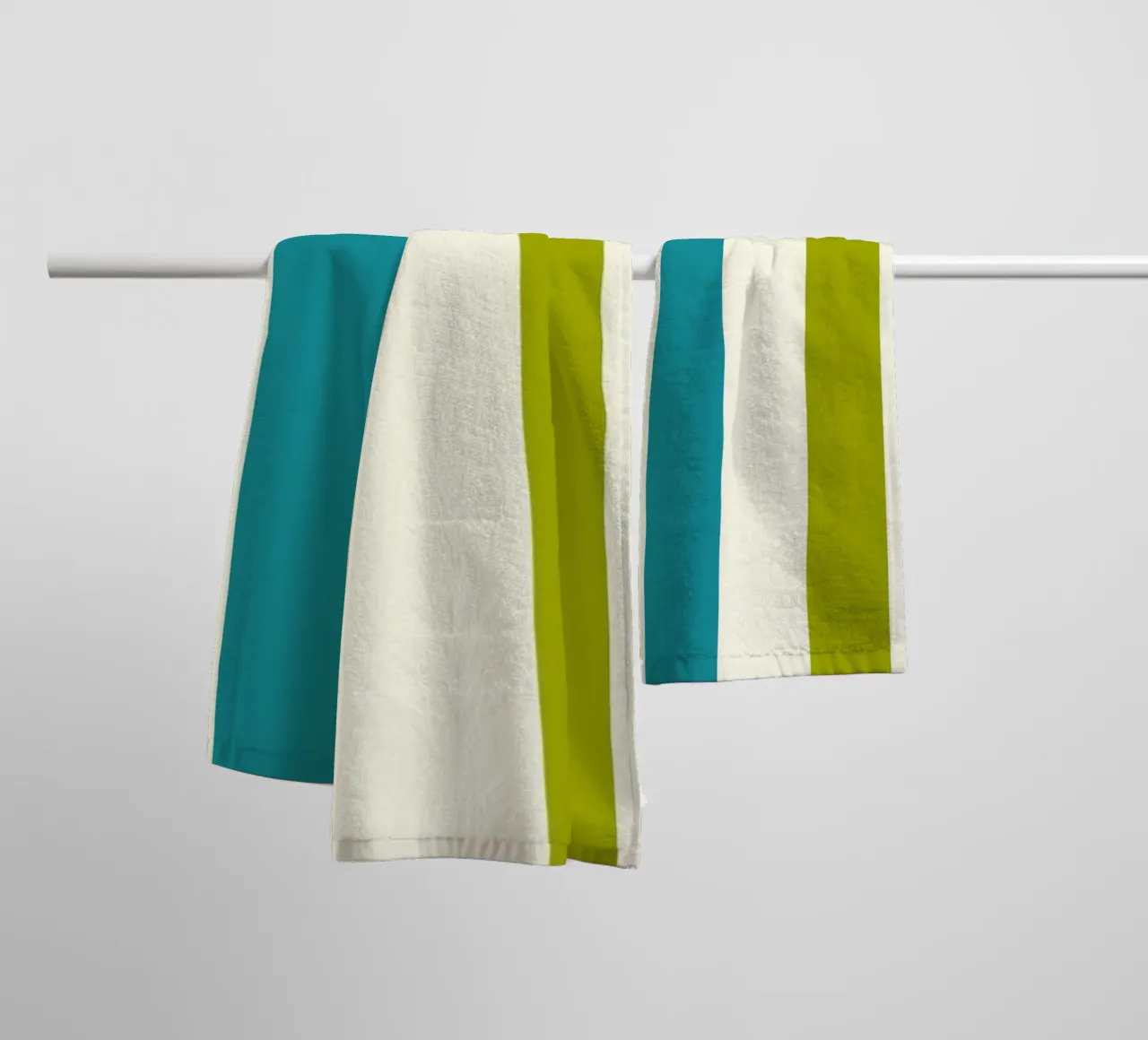 Retro 60s Vibrant Summer Vibes Stripes No1 asciugamano da bagno da TijanaArtStudio88