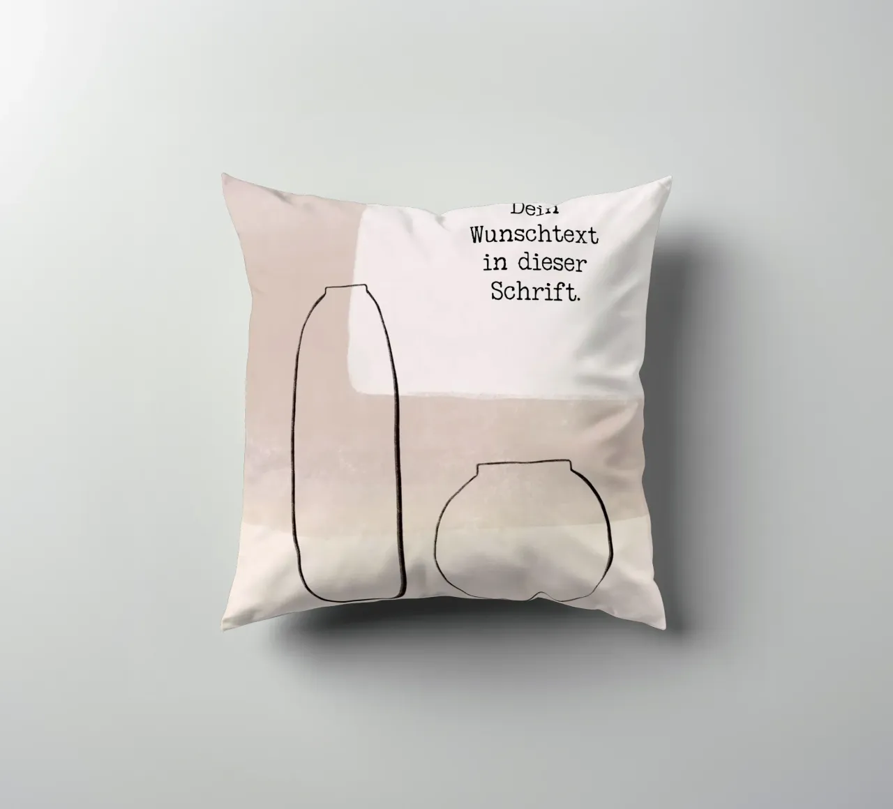 Wunschtext - Abstrakter Minimalismus cuscino da BAINAI