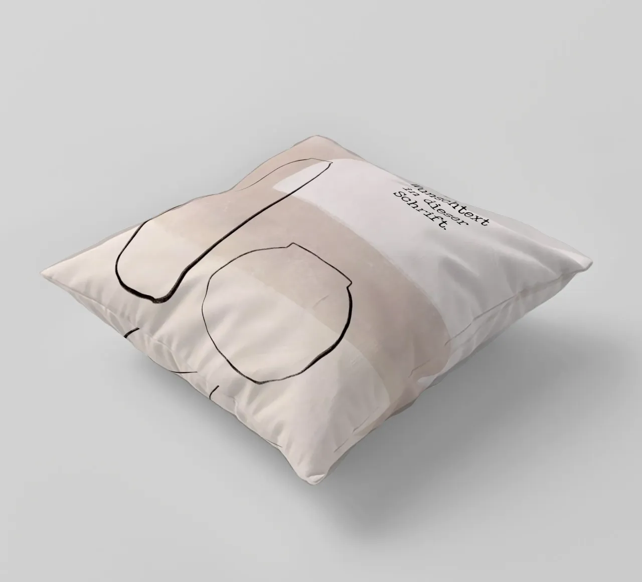 Wunschtext - Abstrakter Minimalismus cuscino da BAINAI
