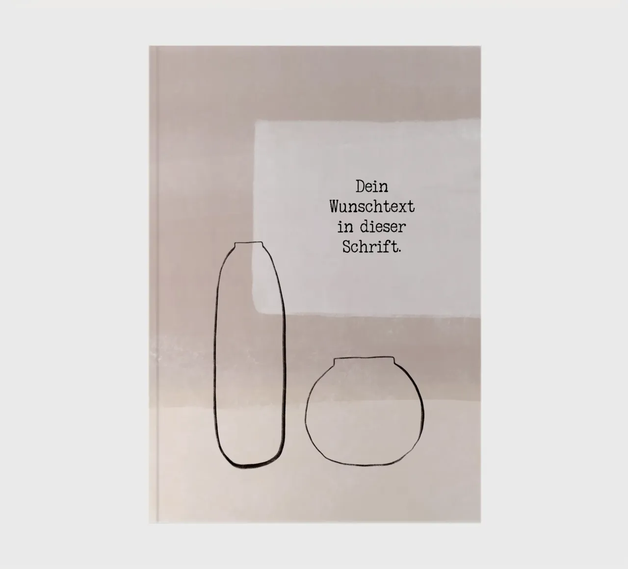 Wunschtext - Abstrakter Minimalismus Notizbuch von BAINAI