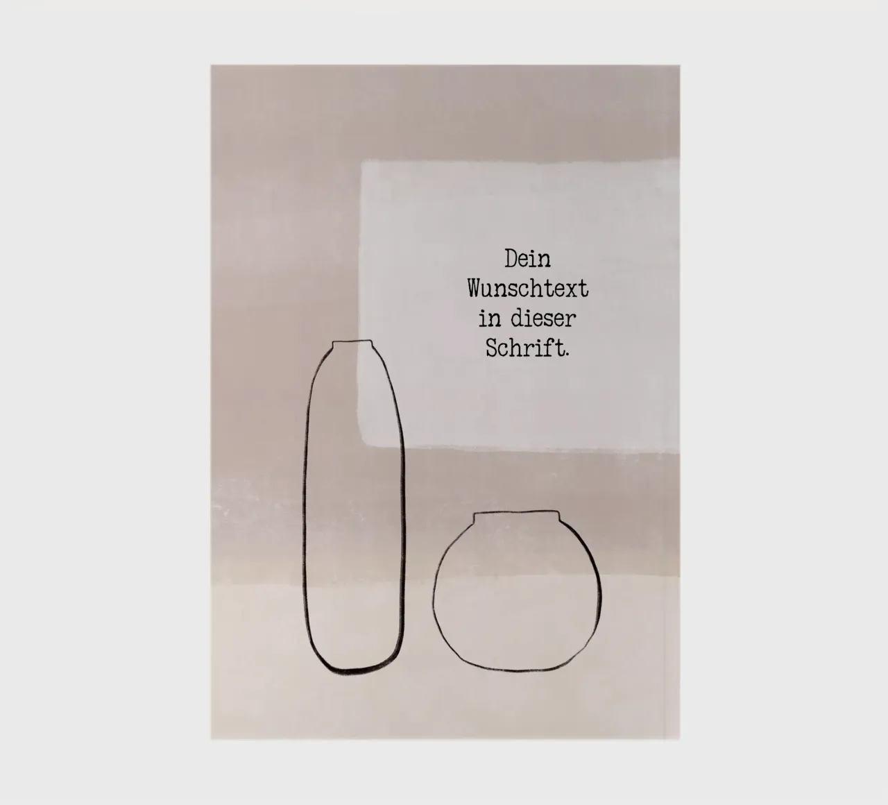 Wunschtext - Abstrakter Minimalismus Notizbuch von BAINAI