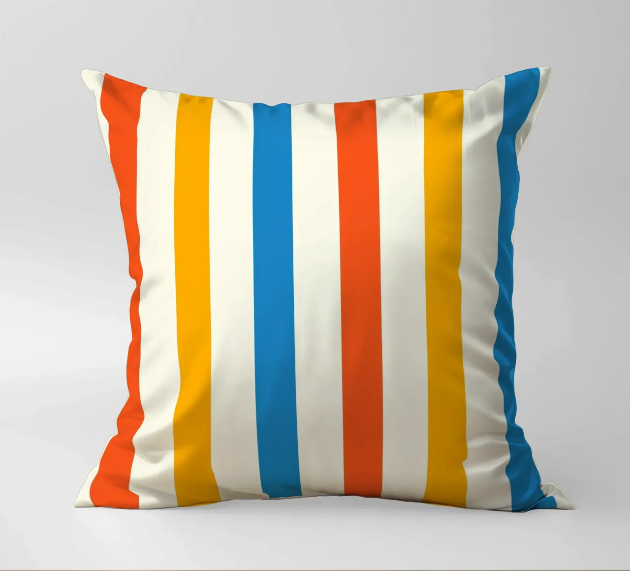 Retro 60s Vibrant Summer Vibes Stripes No2 cuscino da TijanaArtStudio88